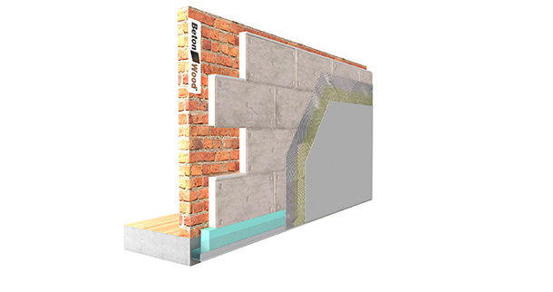 Isolamento attivo a cappotto esterno corazzato BetonTherm Styr