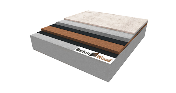 Isolamento attivo per pavimento in fibra di legno FiberTherm Base, gettata in calcestruzzo e cementolegno BetonWood