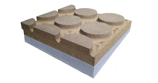 Pannelli per isolamento termico attivo radiante in cementolegno e polistirene estruso BetonRadiant Styr XPS